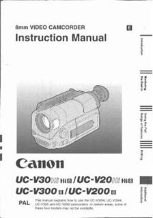 Canon UC V 200 manual. Camera Instructions.